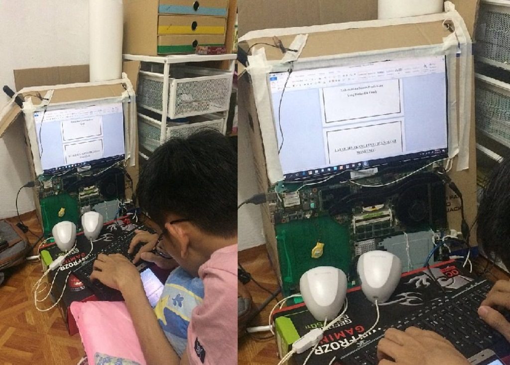 Bikin Hati Terenyuh, Pria ini Kerjakan Tugas Pakai Laptop Bobrok