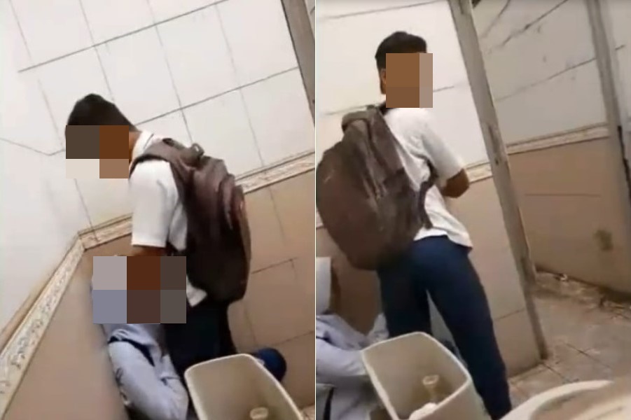 TERCIDUK! Kids Jaman Now Lakukan Ini di WC Belakang Sekolah, Videonya Jadi Viral