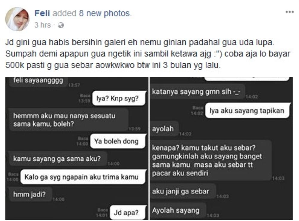 Tiga Hari Jadian Cowok Minta Ceweknya Foto Macem-macem, Setelah Dikirim Minta Tebusan Biar Gak Disebar