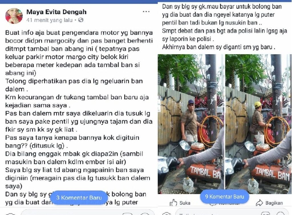 Salah Sasaran, Abang Tukang Ban ini Malah Apes Gara-Gara Curangin Wanita Ini