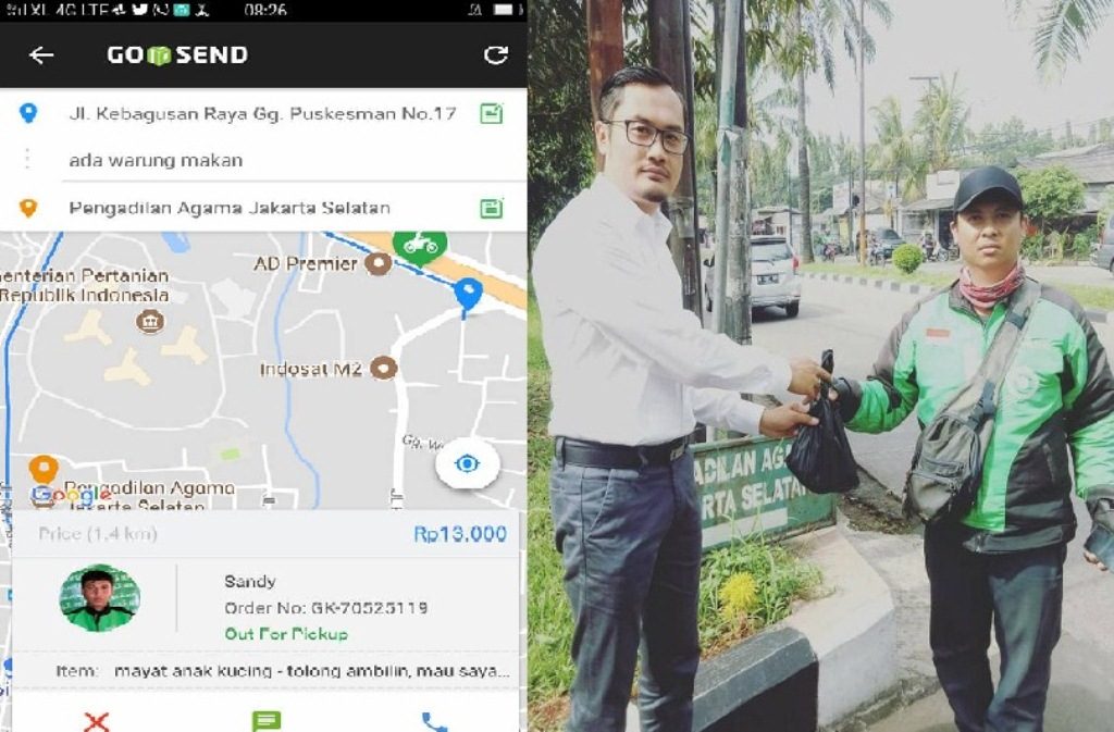 Tindakan Driver Ojol Terima GoSend Antar Mayat Kucing ini Bikin Netizen Kagum, Sempat Dikira Order Fiktif