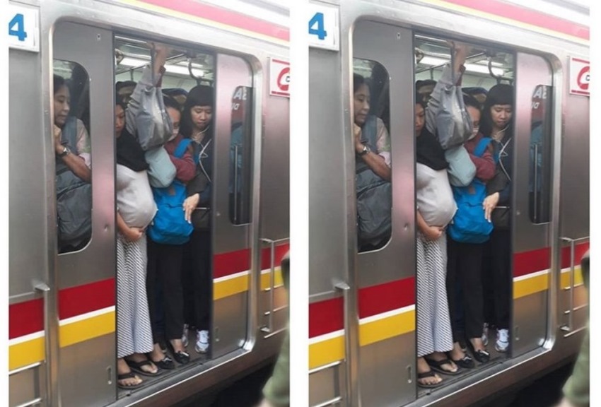 Foto Ibu Hamil Naik KRL ini Viral, Berdiri di Depan Pintu dan Berdesak-Desakkan