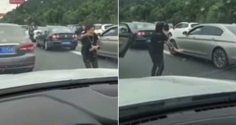 Bosan dengan Kemacetan Wanita Ini Lakukan Tai Chi di Tengah Jalan, Videonya Viral