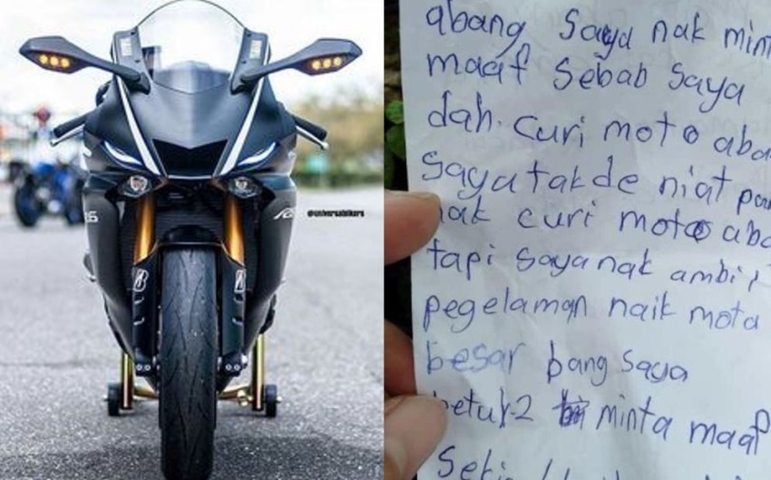 Kembalikan Motor Sport yang Dibawanya Kabur, Alasan Pencuri ini Bikin Hati Terenyuh