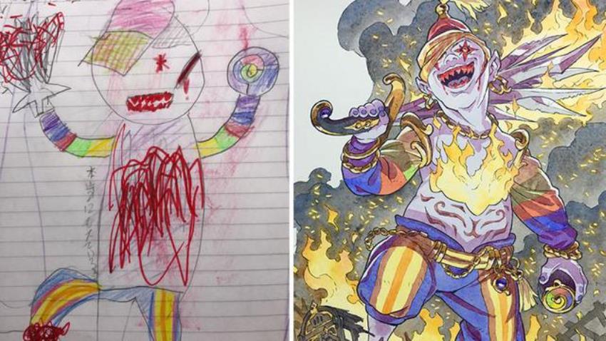 Ubah Coretan Sang Anak jadi Gambar Animasi Keren, Hasil Karya Pria ini Buat Orang Takjub