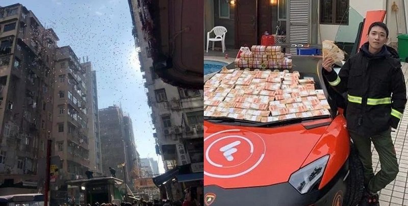 Viral Hujan Uang di Hong Kong, Warga Langsung Heboh seperti Ini