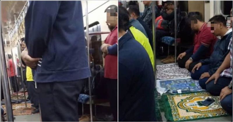 Foto-Foto Pengguna Komuter Malaysia Salat di Gerbong Kereta Jadi Viral, Ini Tanggapan Warganet