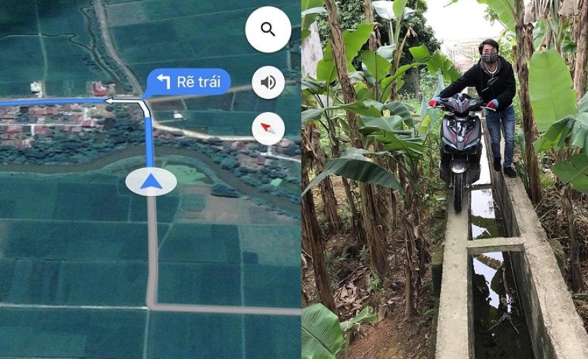 Ikuti Arahan Google Maps, Cowok ini Kesasar sampai Harus Lewat Parit