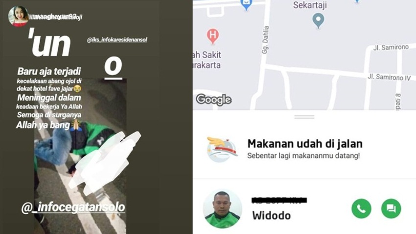 Order Makanan Via Ojol, Wanita ini Kaget saat Tahu Drivernya Meninggal Dunia