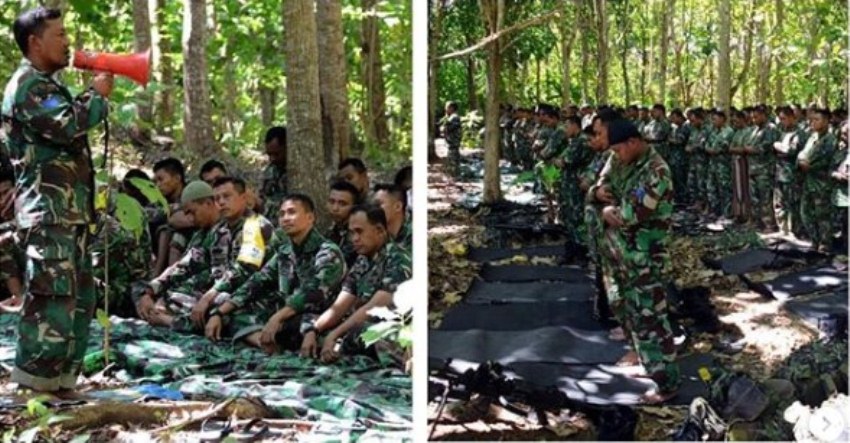 Viral Anggota TNI Jalankan Ibadah Shalat Jumat di Hutan, Potretnya Bikin Salut