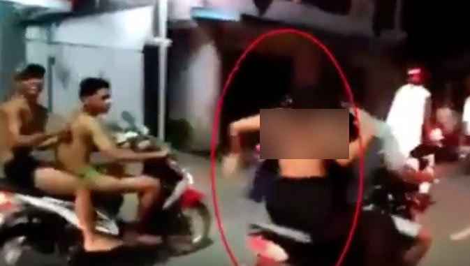 Viral Perempuan Ini Nyaris Bugil saat Konvoi Sahur on the Road