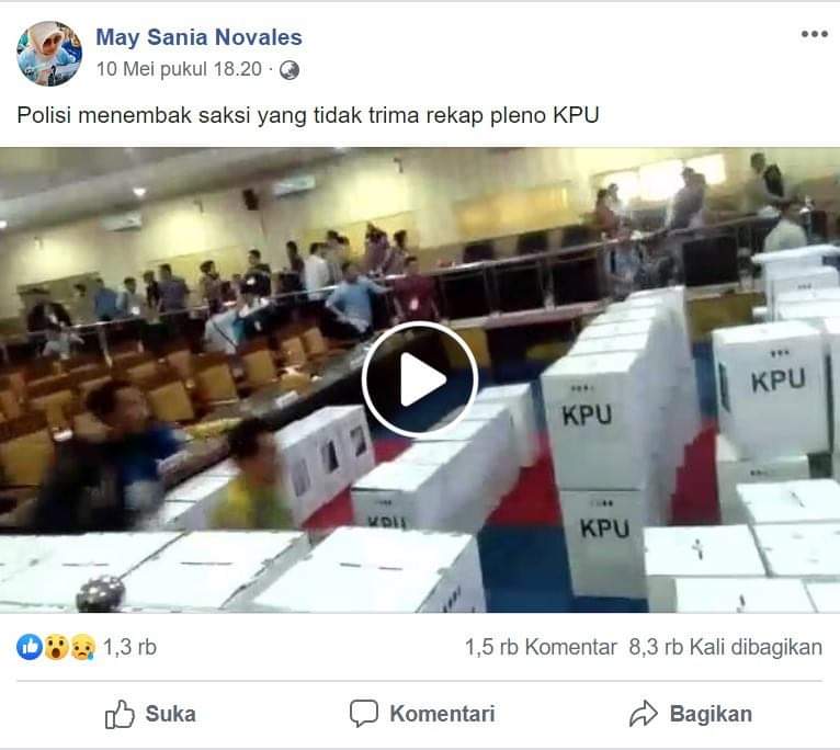 Heboh Video Polisi Tembak Saksi Saat Rekap Pleno KPU, Ternyata Ini Sebenarnya