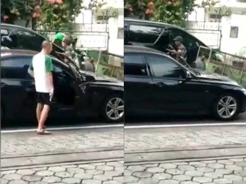 Viral Pengemudi BMW Diduga Keluarkan Senpi saat Macet