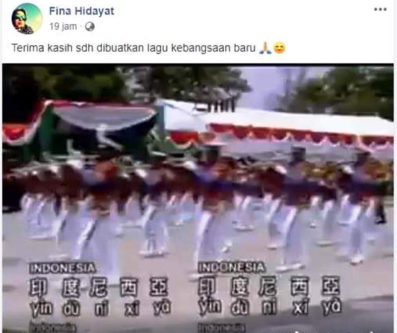 Viral Lagu Kebangsaan Baru Indonesia Berbahasa Mandarin, Berikut Faktanya