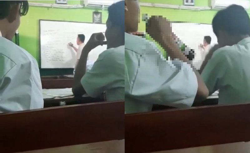 Viral Pelajar Diduga Minum Minuman Keras di Dalam Kelas