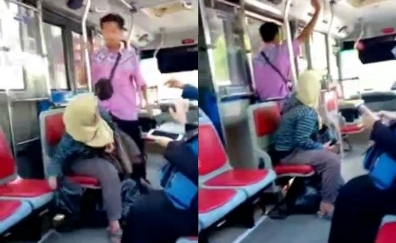 Viral Kondektur Bus Ribut dengan Emak-Emak