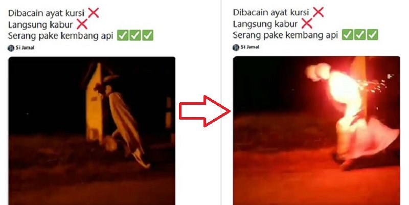 Viral Penampakan Pocong di Pos Randa, Warga Malah Bakar Petasan!