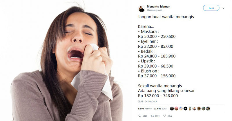 Viral Bikin Perempuan Menangis Rp746 Ribu Hilang, Netizen Missqueen Can't Relate!