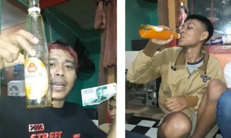 Viral Aksi Pria Tenggak Sebotol Sirup Demi Rp20.000, Begini Tanggapan Ahli Gizi