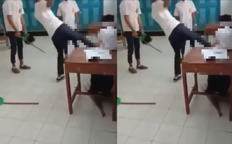 Viral Pelajar Putri Di-Bully Tiga Pria di Kelas