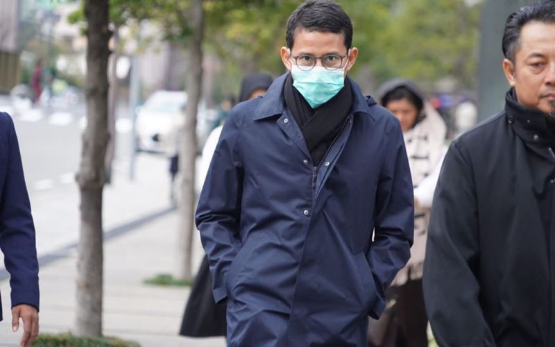 Sandiaga Uno ke Jepang, Diingatkan Netizen Pakai Masker