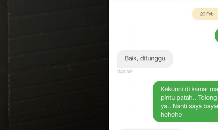 Viral Terkunci di Kamar Mandi, Warganet ini Pesan Ojek Online untuk Minta Bantuan