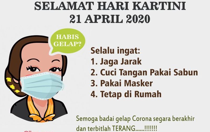 Dampak Corona COVID-19, Heboh Ucapan Hari Kartini Pakai Masker di Media Sosial