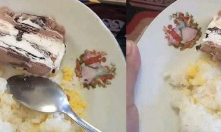 Viral Makan Es Krim Viennetta Campur dengan Nasi