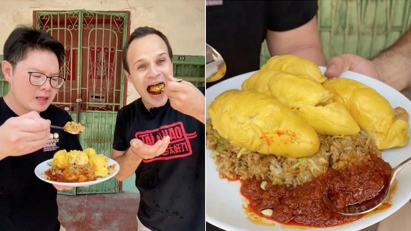 Viral YouTuber Makan Nasi Goreng Durian dengan Sambal Belacan, Rasanya Mengejutkan!