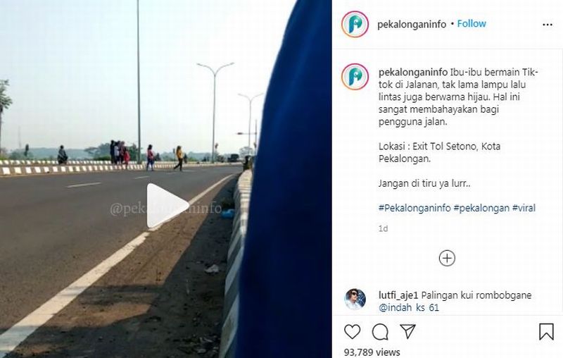 Lagi! Viral Emak-Emak Main TikTok di Exit Tol, Netizen: Edan