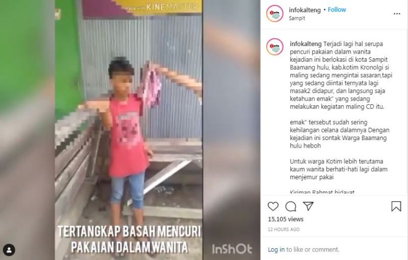 Viral Pencurian Celana Dalam Wanita Kepergok Pemilik, Korban Langsung Berteriak