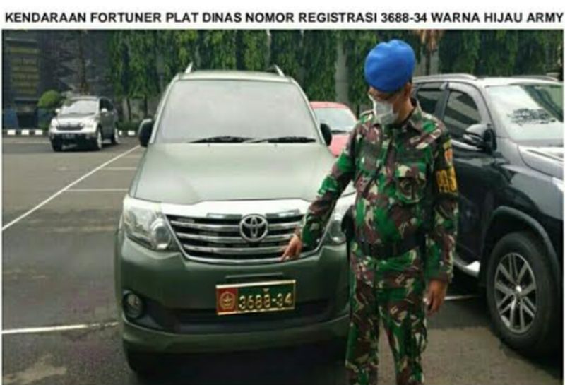 Puspomad Sita Mobil Dinas TNI yang Viral Dipakai Warga Sipil