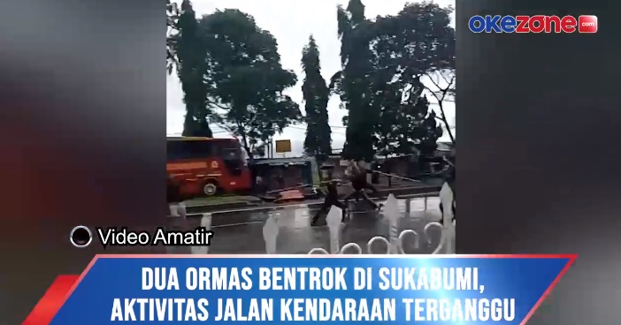 Viral Video Baku Hantam Dua Ormas di Sukabumi