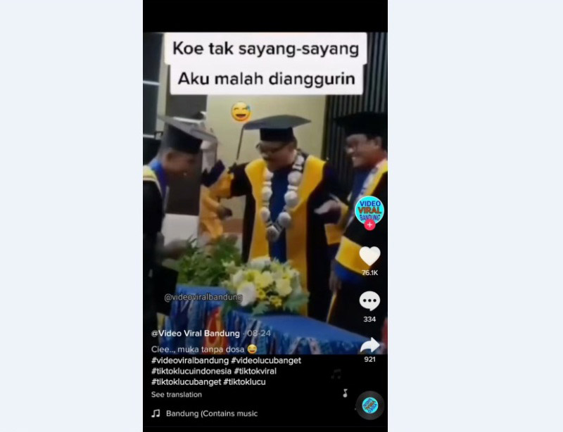 Viral Video Wisudawan Abaikan Jabatan Rektor, Netizen: Nanti Ijazah Enggak Keluar Lho