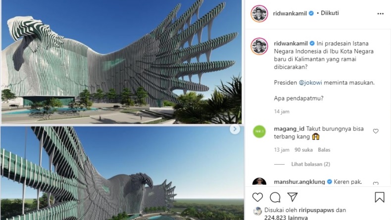 Pradesain Istana Negara Ibu Kota Baru, Netizen: Patung Semua Presiden RI biar Kayak Naruto