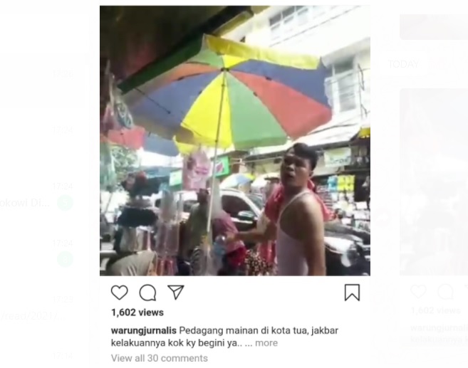 Viral! Pedagang Asemka Pukul Kepala Anak Kecil karena Dagangannya Dibanting