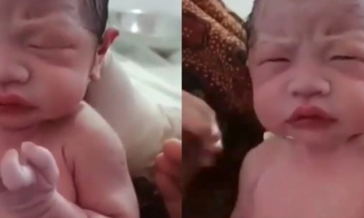 Viral Bayi Tampak Berdoa saat Baru Lahir, Warganet Kagum