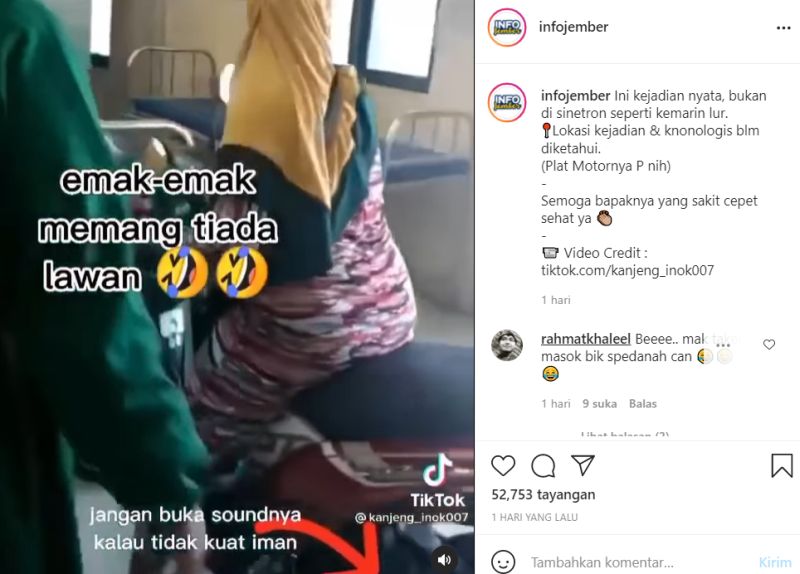 Viral Emak-Emak Bawa Pasien Pakai Motor Masuk ke Ruang UGD