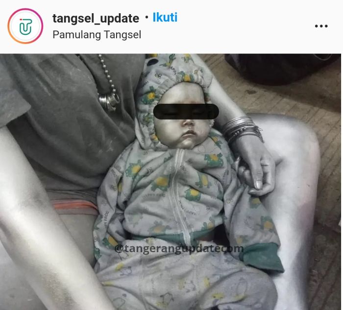 Viral! Eksploitasi Bayi Dicat Silver di Pamulang