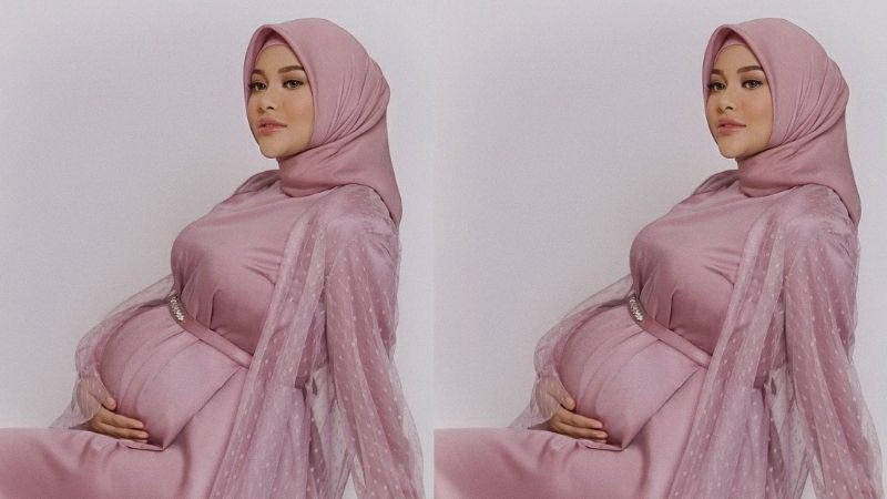 Cantiknya Aurel Berbalut Dress Pink Pamer Baby Bump, Netizen: Aura Bumil Shalihah