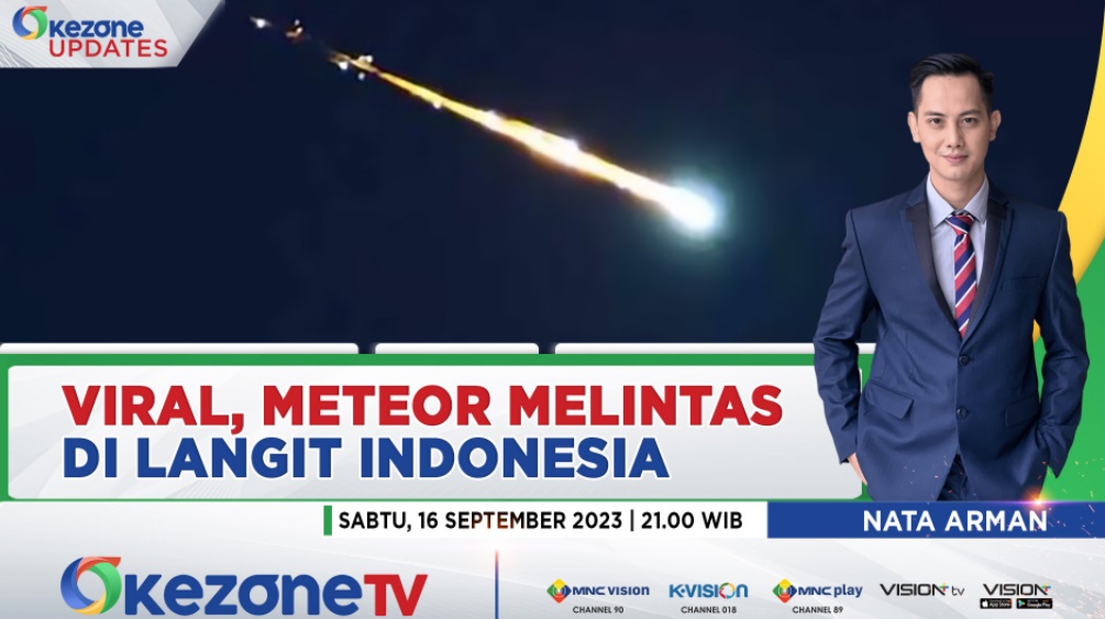 Viral Meteor Melintas di Langit Indonesia, Ikuti Selengkapnya Okezone Updates di Okezone TV Channel dan Live Streaming di Okezone.com Pukul 21.00 Wib